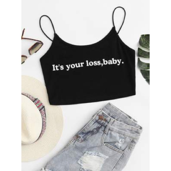 Dolls Kill™️ “It’s your loss baby” crop top. - Picture 2 of 8